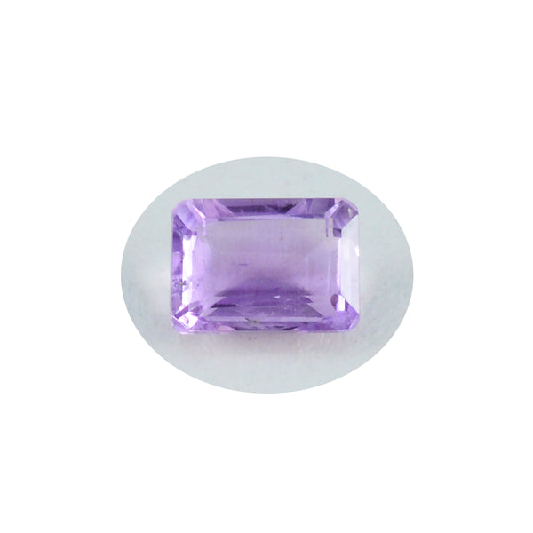 Amethyst 1PC Large 10x14 MM Emerald Faceted Purple Polished Semi Precious Loose Gemstones