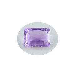 Amethyst 1PC Large 10x14 MM Emerald Faceted Purple Polished Semi Precious Loose Gemstones