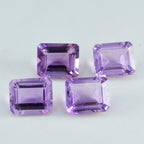 Amethyst 1PC Large 10x14 MM Emerald Faceted Purple Polished Semi Precious Loose Gemstones