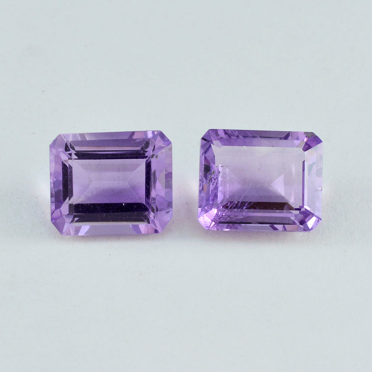 Amethyst 1PC Chunky 12x16 MM Emerald Faceted Purple Splendid Semi Precious Gems Image secondaire du produit