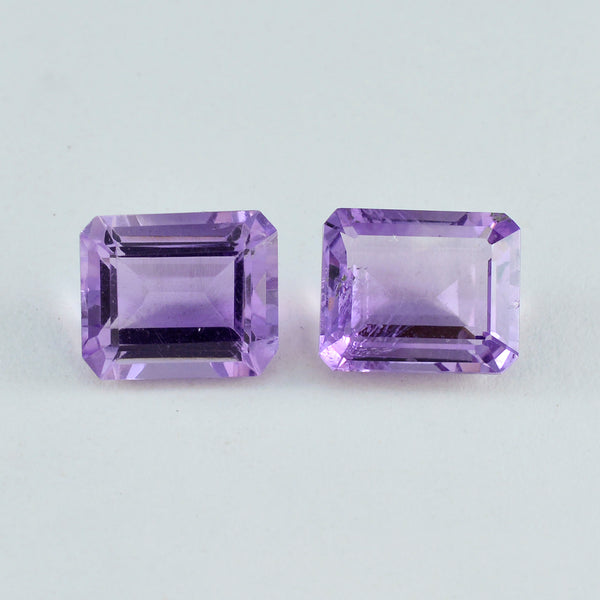 Amethyst 1PC Chunky 12x16 MM Emerald Faceted Purple Splendid Semi Precious Gems