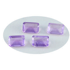 Amethyst 1PC Tiny 3x5 MM Emerald Faceted Purple Lustrous Semi Precious Gems