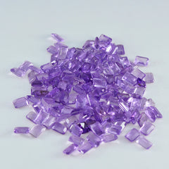 Amethyst 1PC Tiny 3x5 MM Emerald Faceted Purple Lustrous Semi Precious Gems