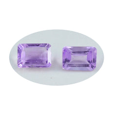 Amethyst 1PC Tiny 4x6 MM Emerald Faceted Purple Shine Semi Precious Loose Gems