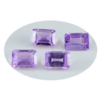 Amethyst 1PC Small 7x9 MM Emerald Faceted Purple Genuine Semi Precious Loose Gems