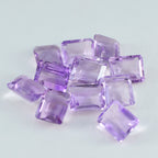 Amethyst 1PC Small 7x9 MM Emerald Faceted Purple Genuine Semi Precious Loose Gems