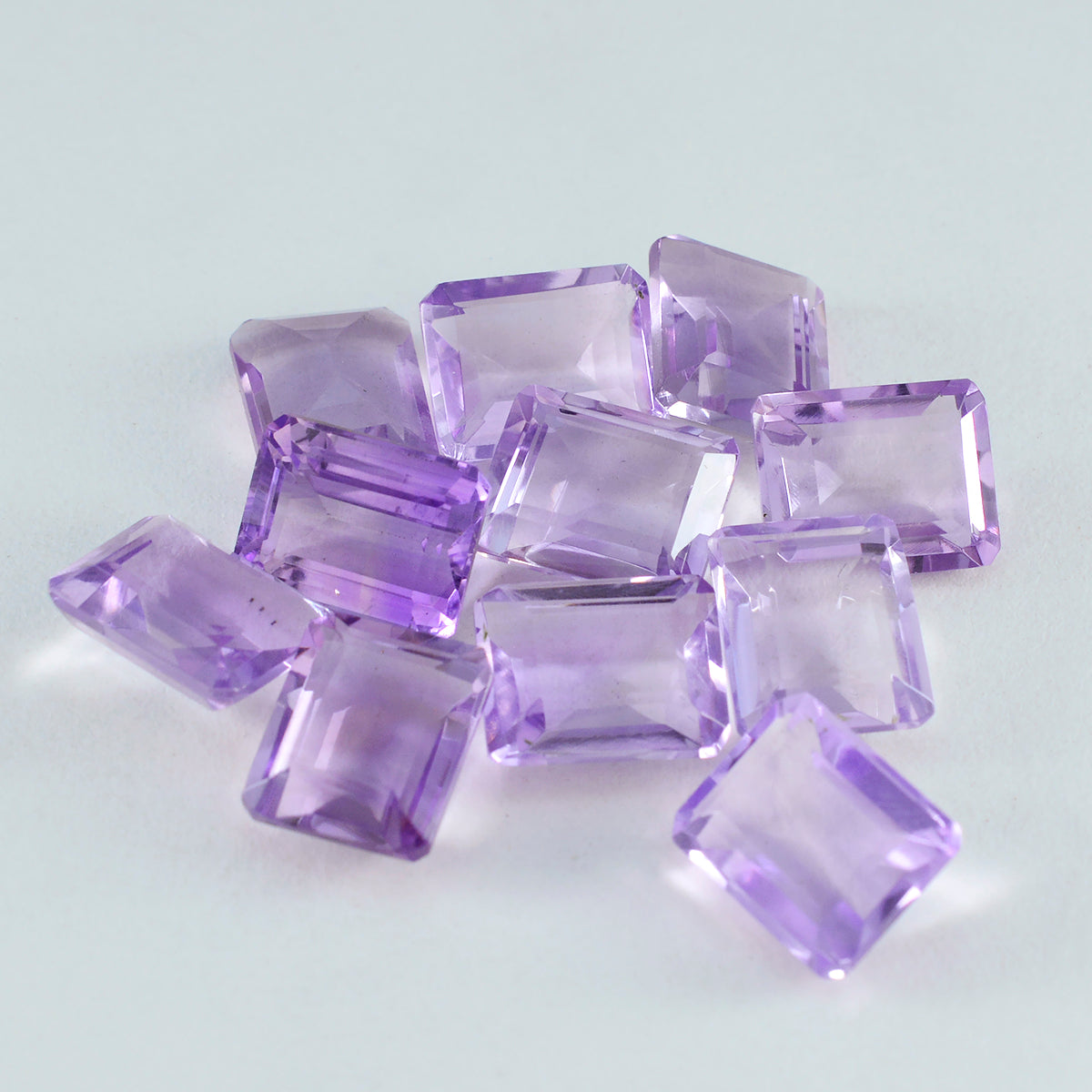 Amethyst 1PC Small 7x9 MM Emerald Faceted Purple Genuine Semi Precious Loose Gems