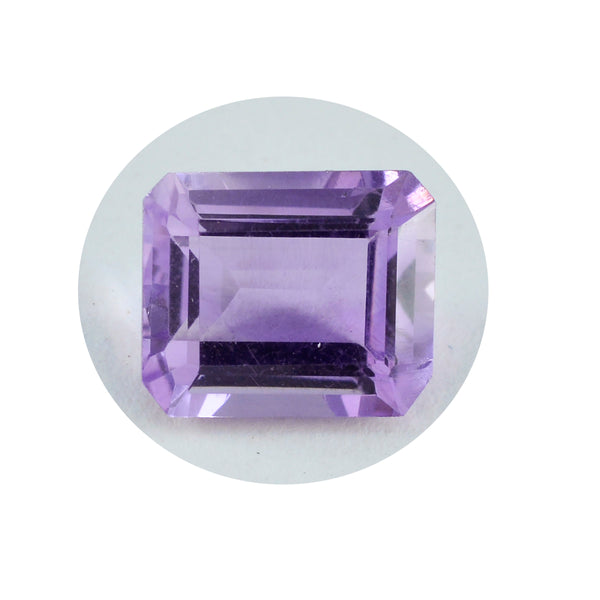 Amethyst 1PC Chunky 12x16 MM Emerald Faceted Purple Splendid Semi Precious Gems