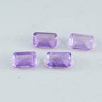 Amethyst 1PC Tiny 3x5 MM Emerald Faceted Purple Lustrous Semi Precious Gems