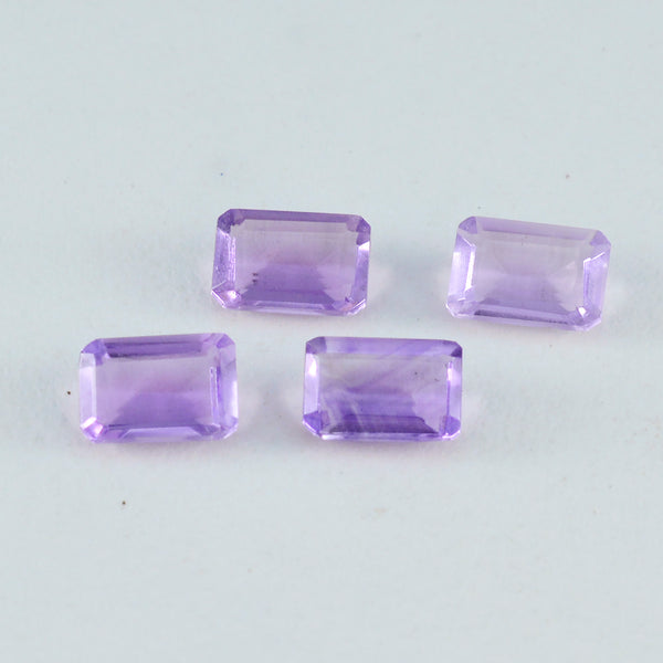 Amethyst 1PC Tiny 3x5 MM Emerald Faceted Purple Lustrous Semi Precious Gems