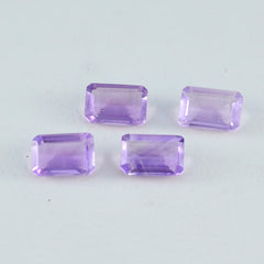 Amethyst 1PC Tiny 3x5 MM Emerald Faceted Purple Lustrous Semi Precious Gems