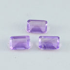Amethyst 1PC Tiny 4x6 MM Emerald Faceted Purple Shine Semi Precious Loose Gems