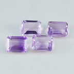 Amethyst 1PC Small 6x8 MM Emerald Faceted Purple High Quality Semi Precious Loose Gemstones