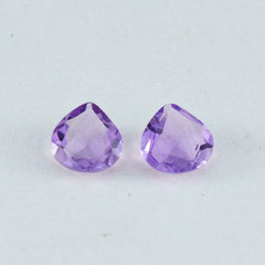 Amethyst 1PC Large 10x10 MM Heart Faceted Purple Shine Semi Precious Loose Gemstones