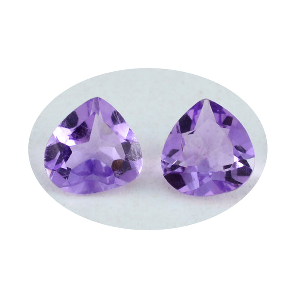 Amethyst 1PC Chunky 14x14 MM Heart Faceted Purple Genuine Semi Precious Loose Gemstones