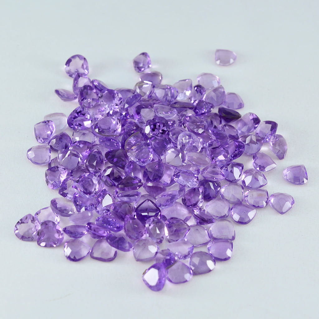 Amethyst 1PC Small 7x7 MM Heart Faceted Purple Splendid Semi Precious Gems