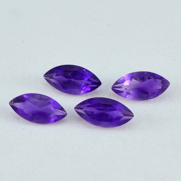 Amethyst 1PC Chunky 10x20 MM Marquise Faceted Purple Sparkling Semi Precious Loose Gemstone