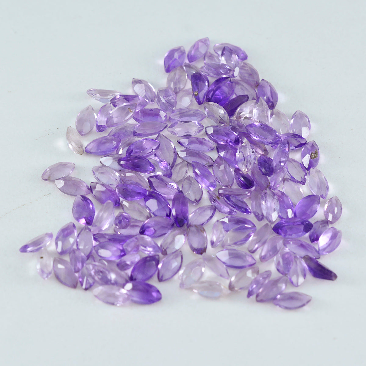 Amethyst 1PC Tiny 3x6 MM Marquise Faceted Purple Natural Semi Precious Gems Huvudsaklig produktbild
