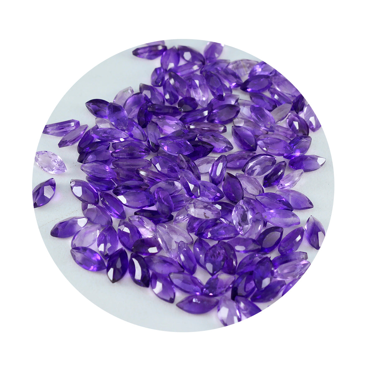 Amethyst 1PC Tiny 4x8 MM Marquise Faceted Purple Genuine Semi Precious Loose Gems Image secondaire du produit