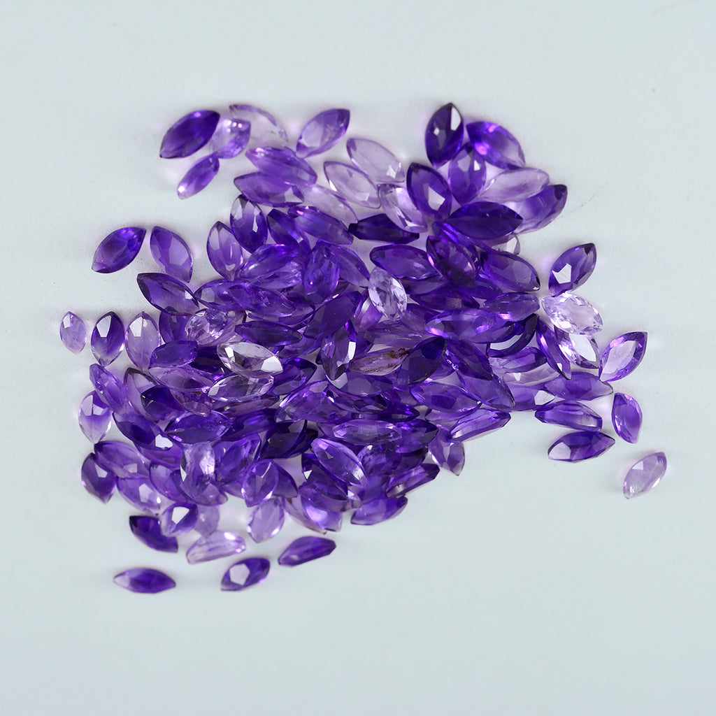 Amethyst 1PC Tiny 4x8 MM Marquise Faceted Purple Genuine Semi Precious Loose Gems
