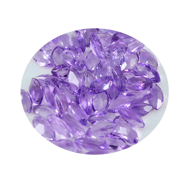 Amethyst 1PC Small 5x10 MM Marquise Faceted Purple Superior Semi Precious Loose Gemstone
