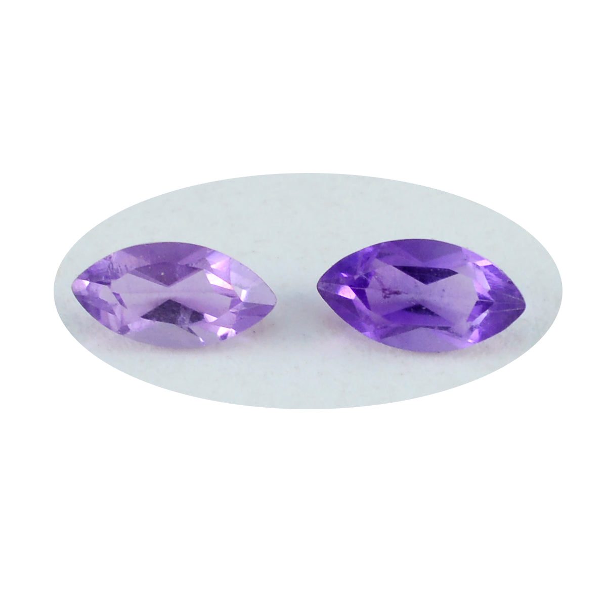 Amethyst 1PC Medium 7x14 MM Marquise Faceted Purple Fiery Semi Precious Gems Image secondaire du produit