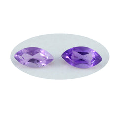Amethyst 1PC Medium 7x14 MM Marquise Faceted Purple Fiery Semi Precious Gems