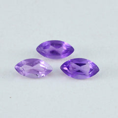 Amethyst 1PC Medium 7x14 MM Marquise Faceted Purple Fiery Semi Precious Gems