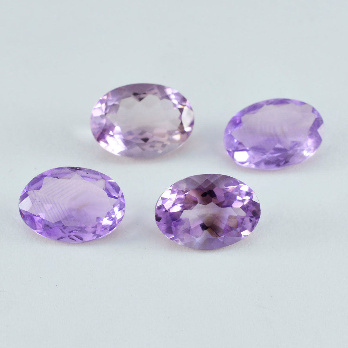 Amethyst 1PC Large 10x14 MM Oval Faceted Purple Genuine Semi Precious Loose Gemstones Secundaire afbeelding
