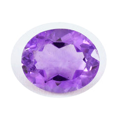Amethyst 1PC Chunky 13x18 MM Oval Faceted Purple Pure Semi Precious Loose Gems