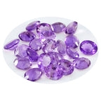 Amethyst 1PC Medium 7x10 MM Oval Faceted Purple Lustrous Semi Precious Loose Gemstone