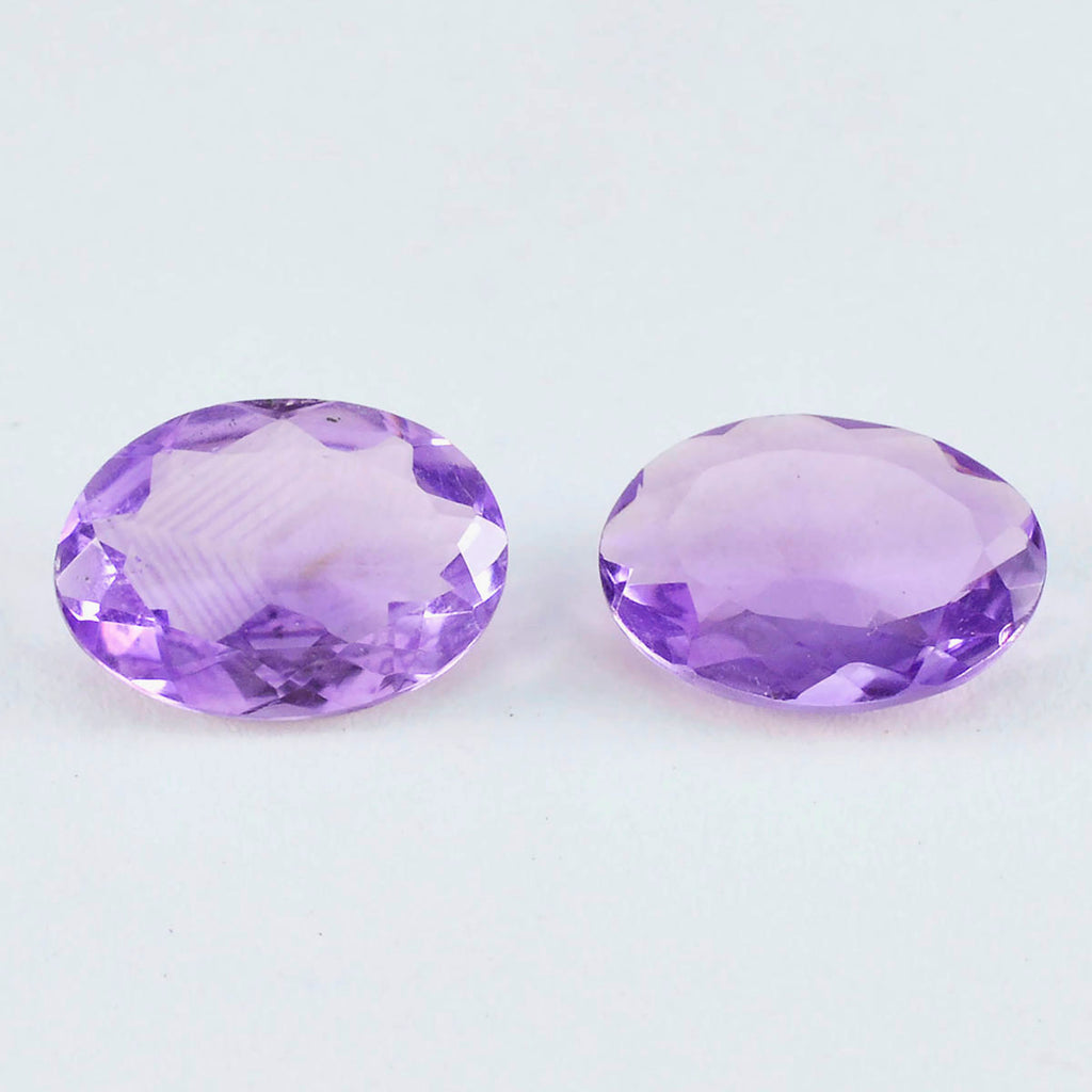 Amethyst 1PC Chunky 12x16 MM Oval Faceted Purple Superior Semi Precious Gems