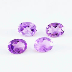 Amethyst 1PC Tiny 5x7 MM Oval Faceted Purple Sparkling Semi Precious Loose Gemstone