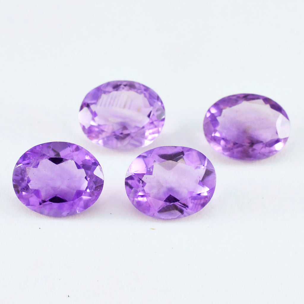 Amethyst 1PC Small 6x9 MM Oval Faceted Purple Splendid Semi Precious Gems