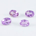 Amethyst 1PC Medium 7x10 MM Oval Faceted Purple Lustrous Semi Precious Loose Gemstone