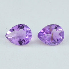 Amethyst 1PC Large 10x14 MM Pear Faceted Purple Shine Semi Precious Loose Gems