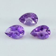Amethyst 1PC Chunky 13x18 MM Pear Faceted Purple High Quality Semi Precious Loose Gemstones