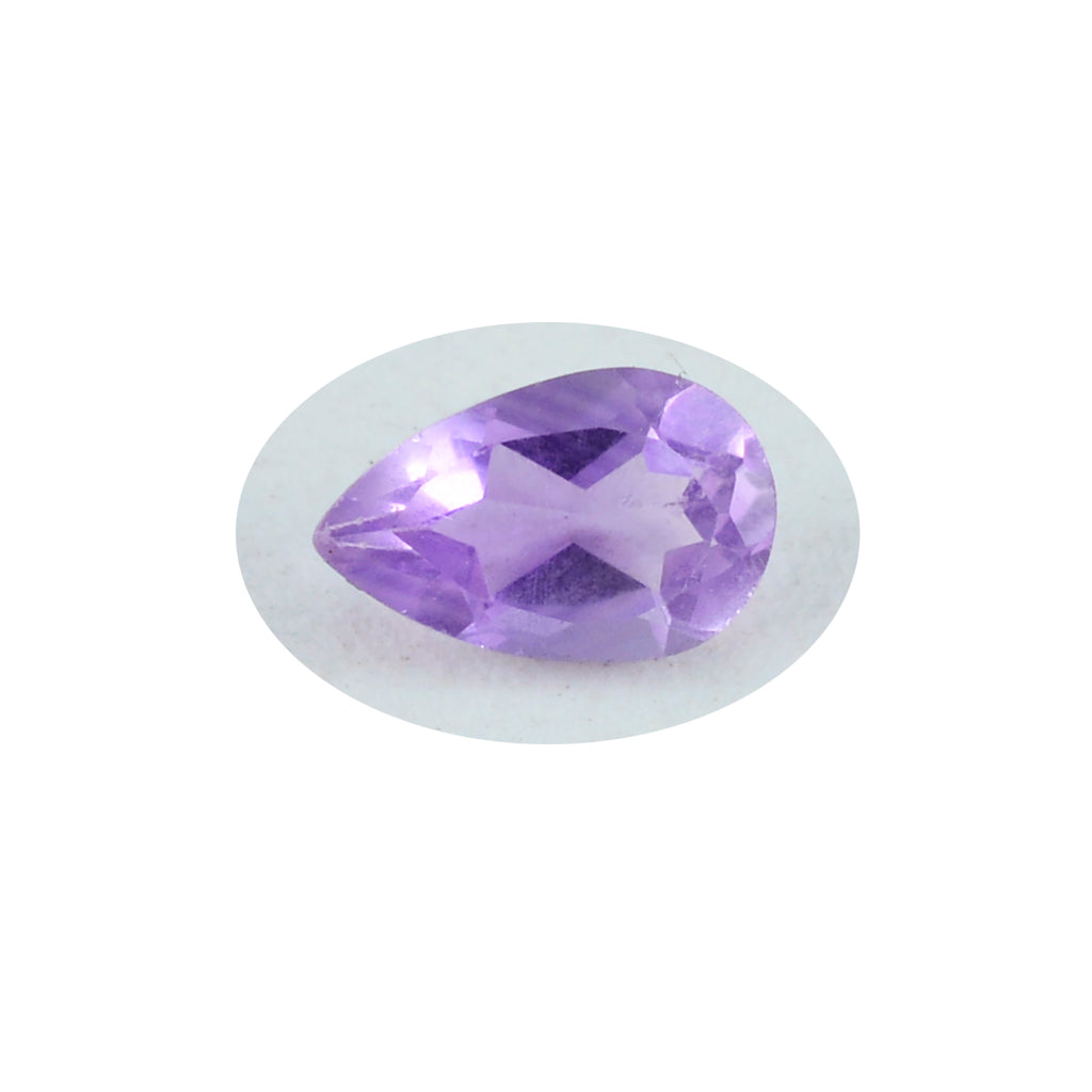 Amethyst 1PC Large 8x12 MM Pear Faceted Purple Luster Semi Precious Loose Gemstones