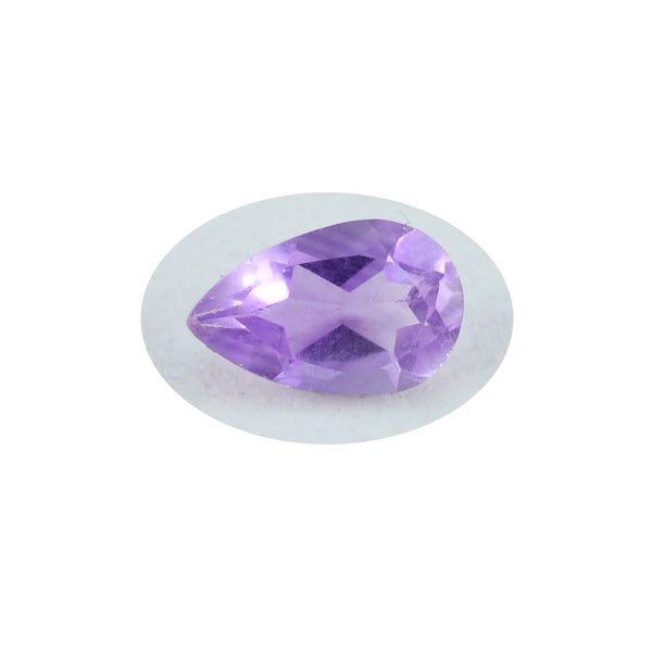 Amethyst 1PC Large 8x12 MM Pear Faceted Purple Luster Semi Precious Loose Gemstones