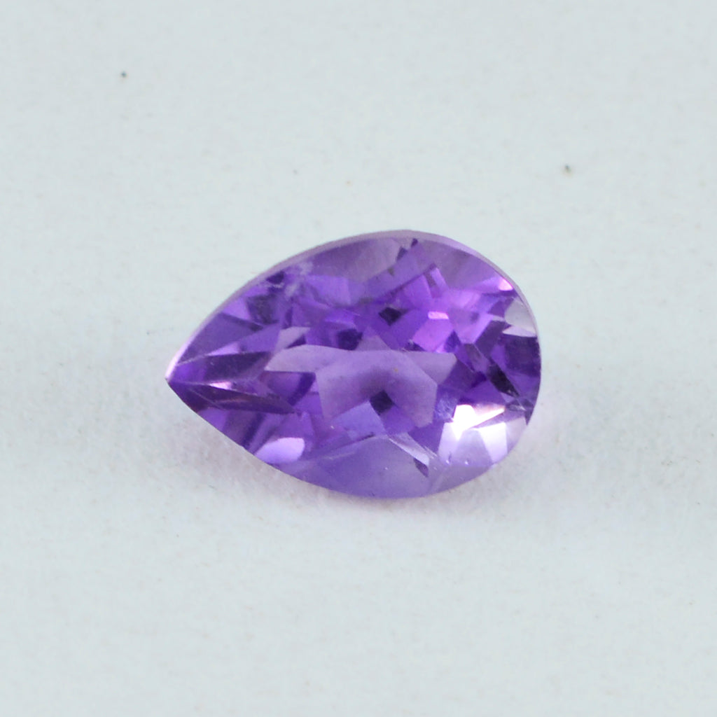 Amethyst 1PC Chunky 15x20 MM Pear Faceted Purple Natural Semi Precious Gems