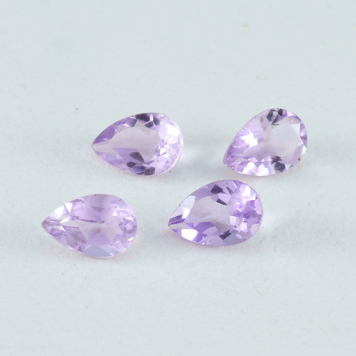 Amethyst 1PC Tiny 4x6 MM Pear Faceted Purple Genuine Semi Precious Loose Gemstones