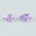 Amethyst 1PC Small 6x8 MM Pear Faceted Purple Pure Semi Precious Loose Gems