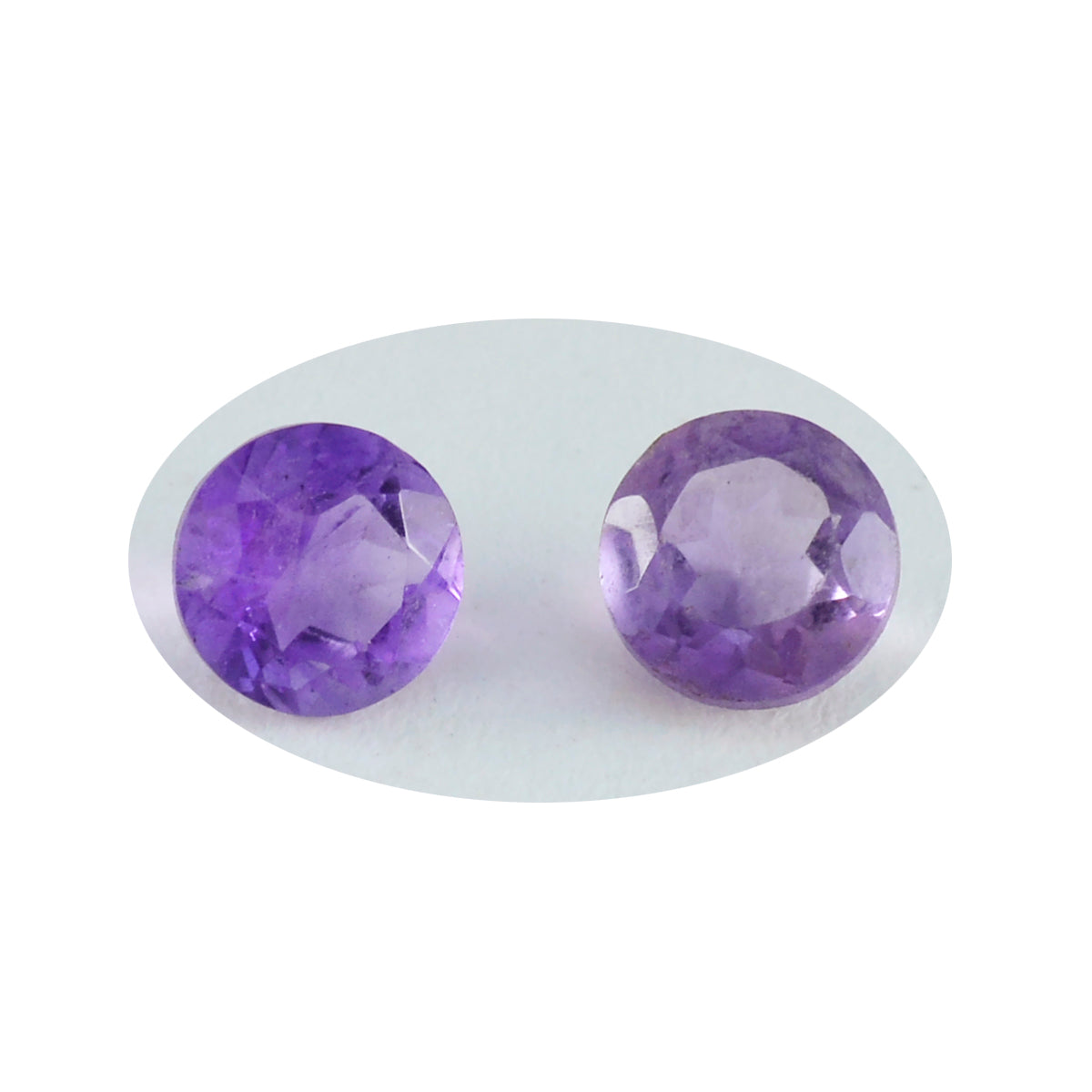 Amethyst 1PC Large 10x10 MM Round Faceted Purple Shine Semi Precious Loose Gemstones Secundaire afbeelding