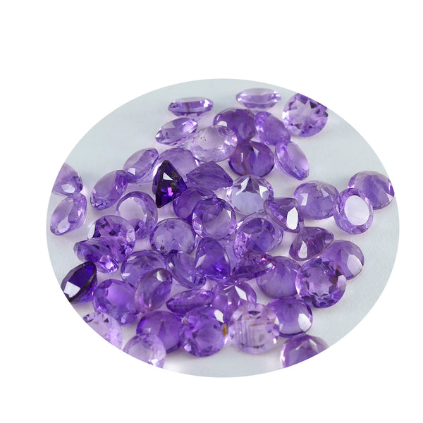 Amethyst 10PC Tiny 4x4 MM Round Faceted Purple Brilliant Semi Precious Loose Gems