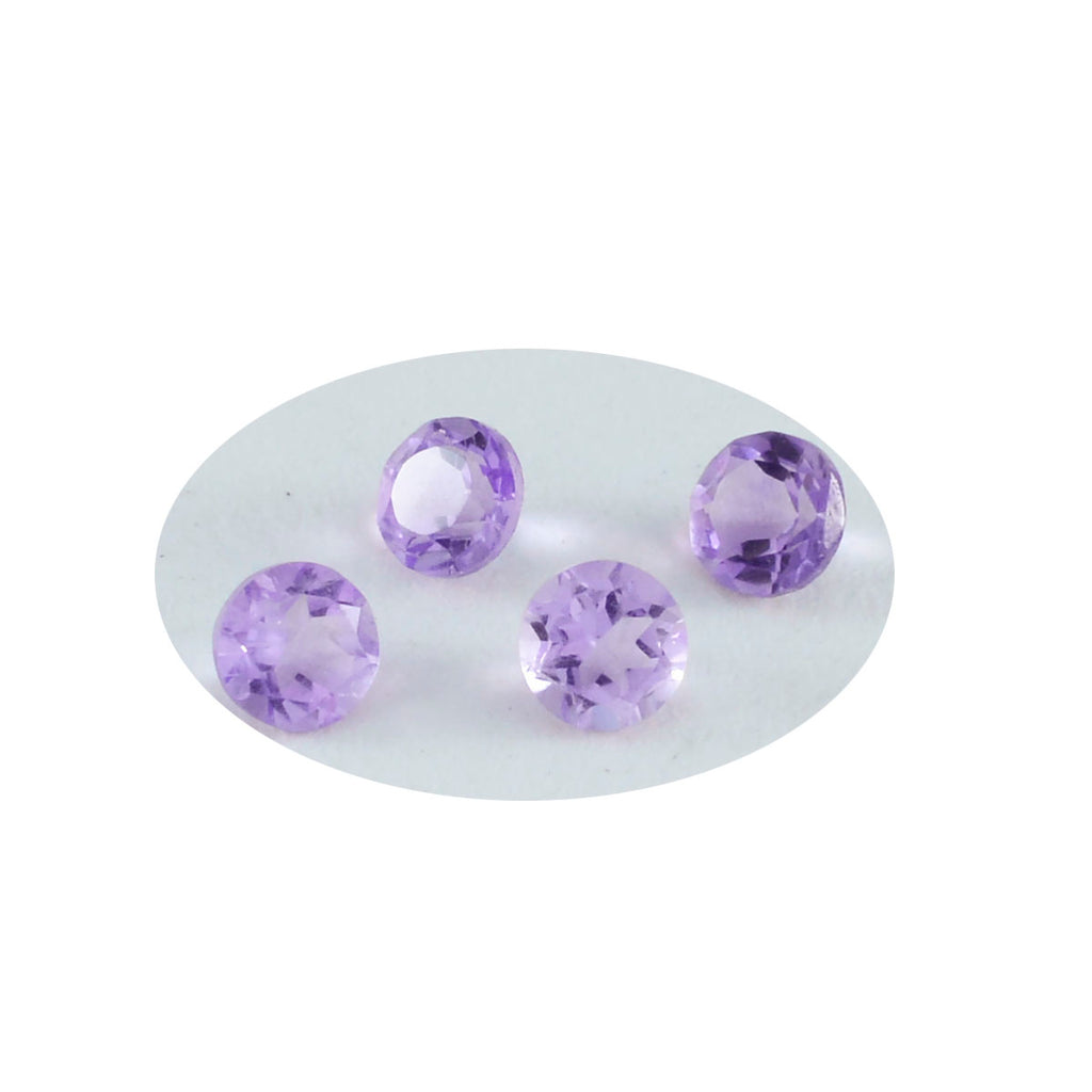 Amethyst 1PC Small 7x7 MM Round Faceted Purple Splendid Semi Precious Gems