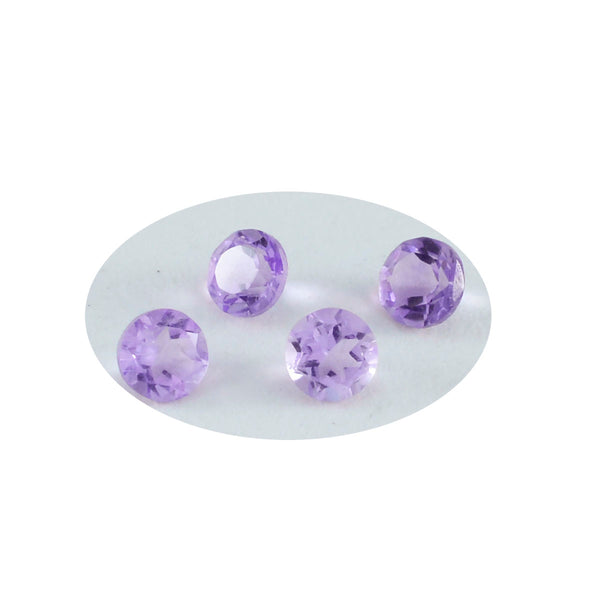 Amethyst 1PC Small 7x7 MM Round Faceted Purple Splendid Semi Precious Gems