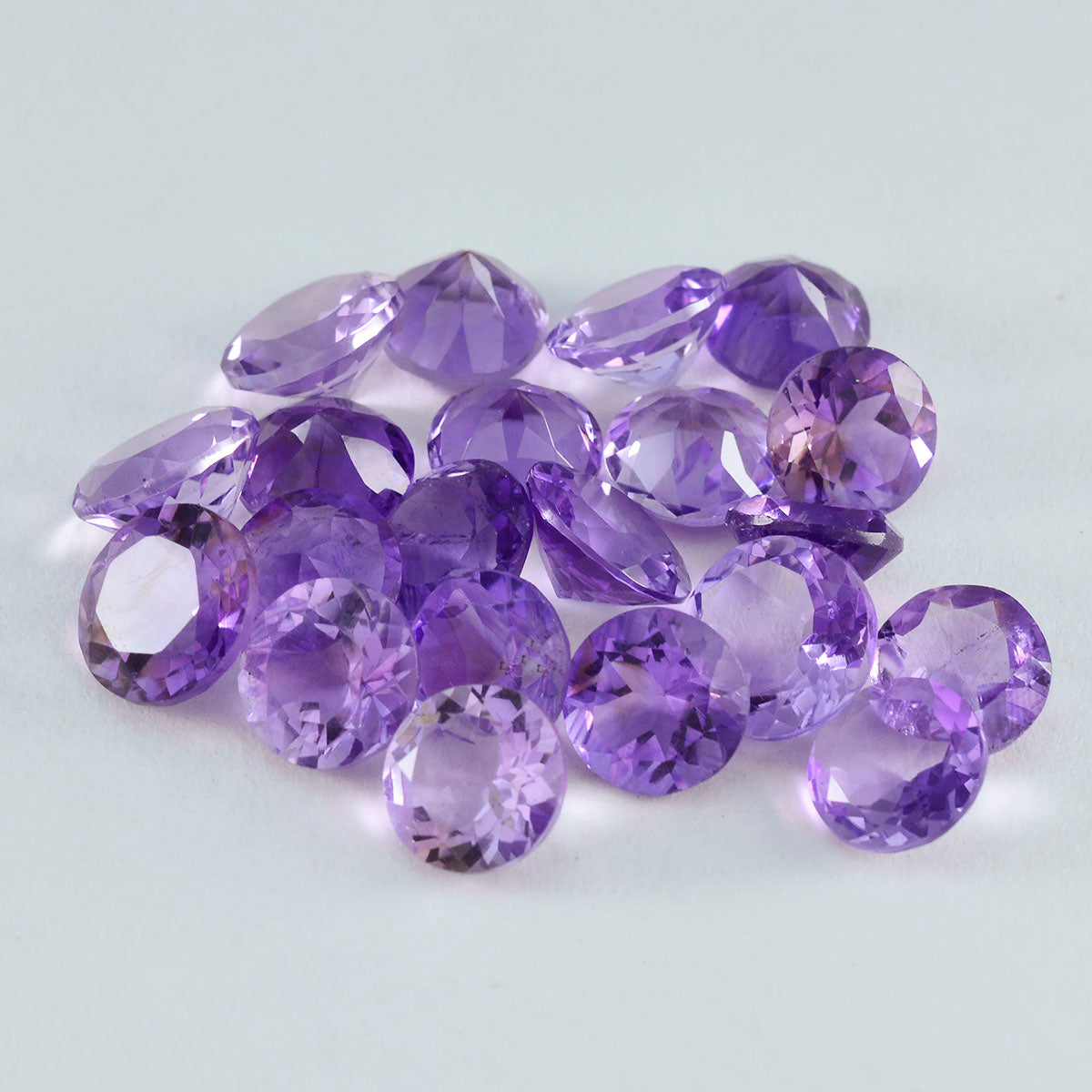 Amethyst 1PC Small 7x7 MM Round Faceted Purple Splendid Semi Precious Gems