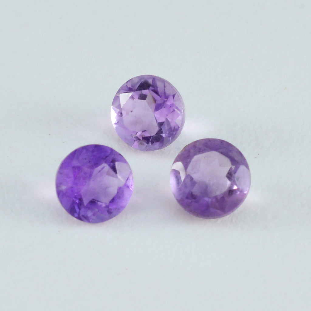 Amethyst 1PC Large 11x11 MM Round Faceted Purple Fine Semi Precious Gems