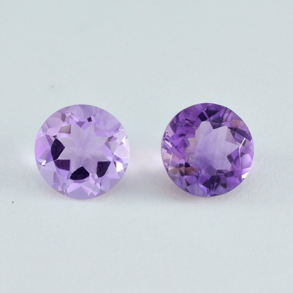 Amethyst 10PC Tiny 4x4 MM Round Faceted Purple Brilliant Semi Precious Loose Gems