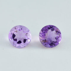 Amethyst 10PC Tiny 4x4 MM Round Faceted Purple Brilliant Semi Precious Loose Gems